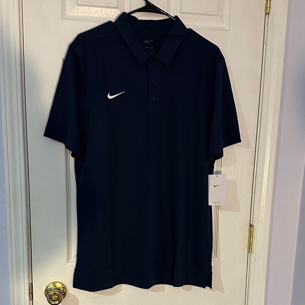 NWT Nike Men's NAVY Blue Polo Shirt (size: large)